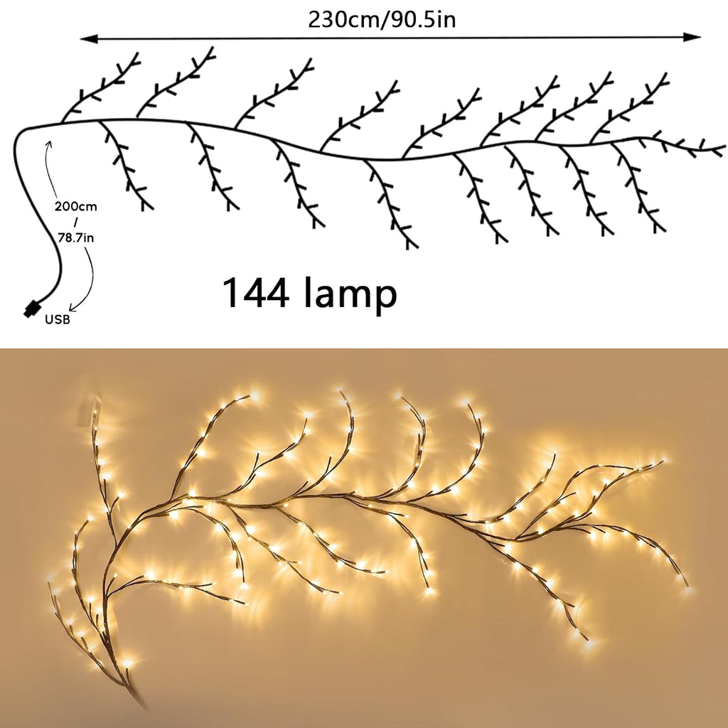 GlowVine 144 LED Flexible Branch Wall Light