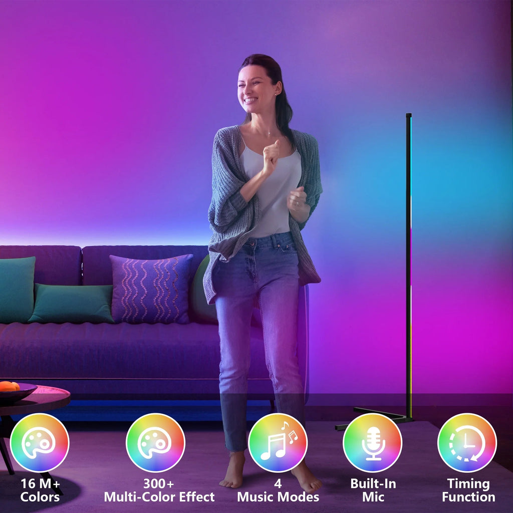 LumeSync Smart RGB Corner Floor Lamp