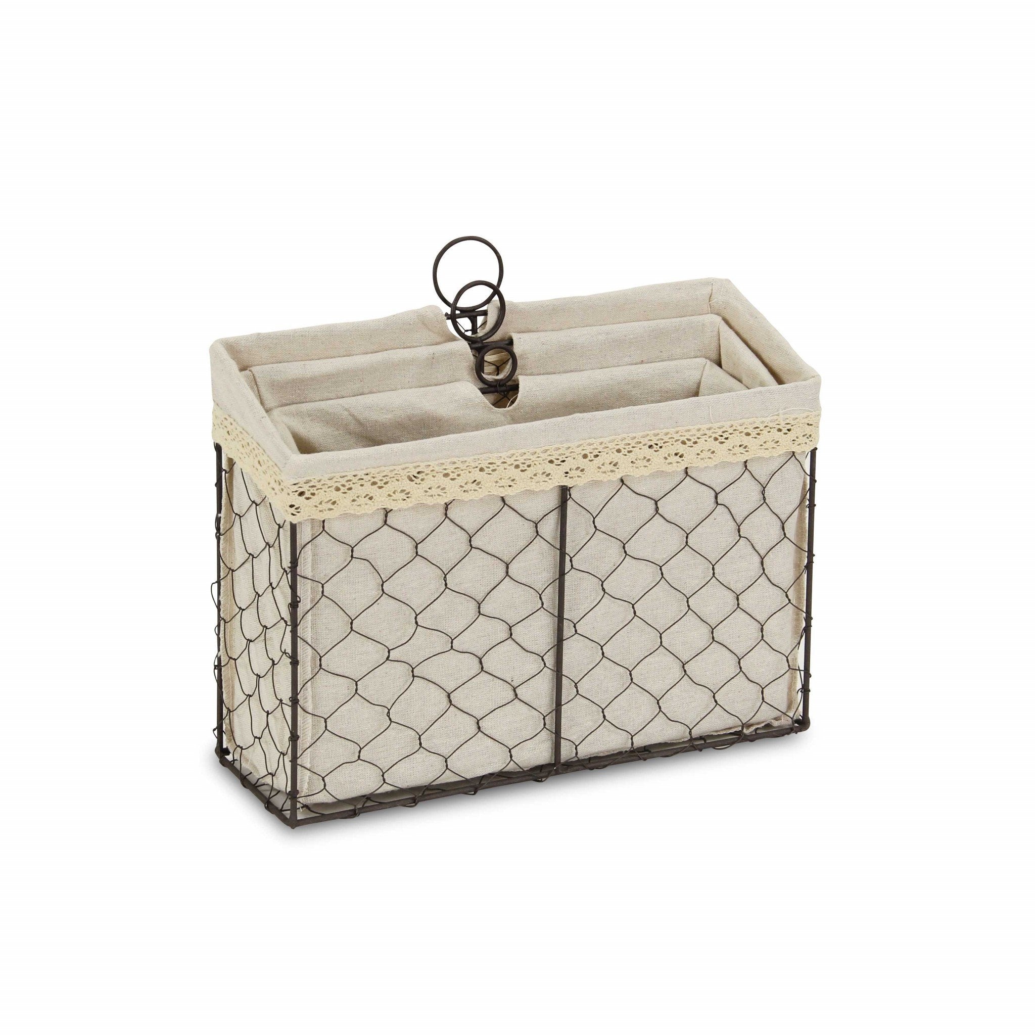 LinenCraft Brown Metal Organizer Set