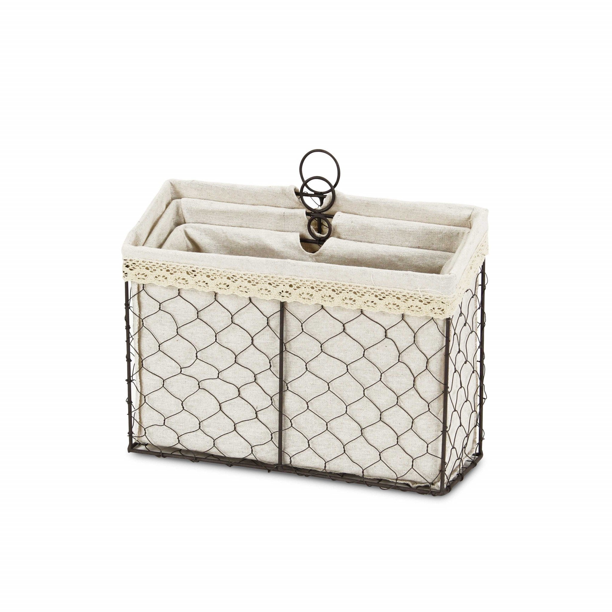 LinenCraft Brown Metal Organizer Set