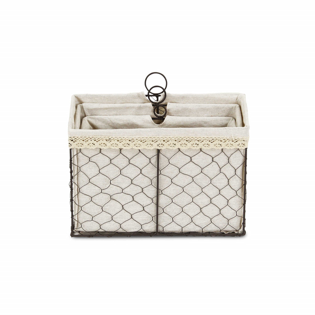 LinenCraft Brown Metal Organizer Set