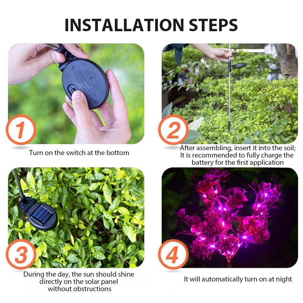 SolarGlow Orchid Garden Lights