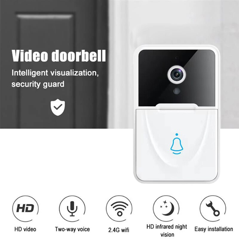 Wireless Smart Video Doorbell with Chime