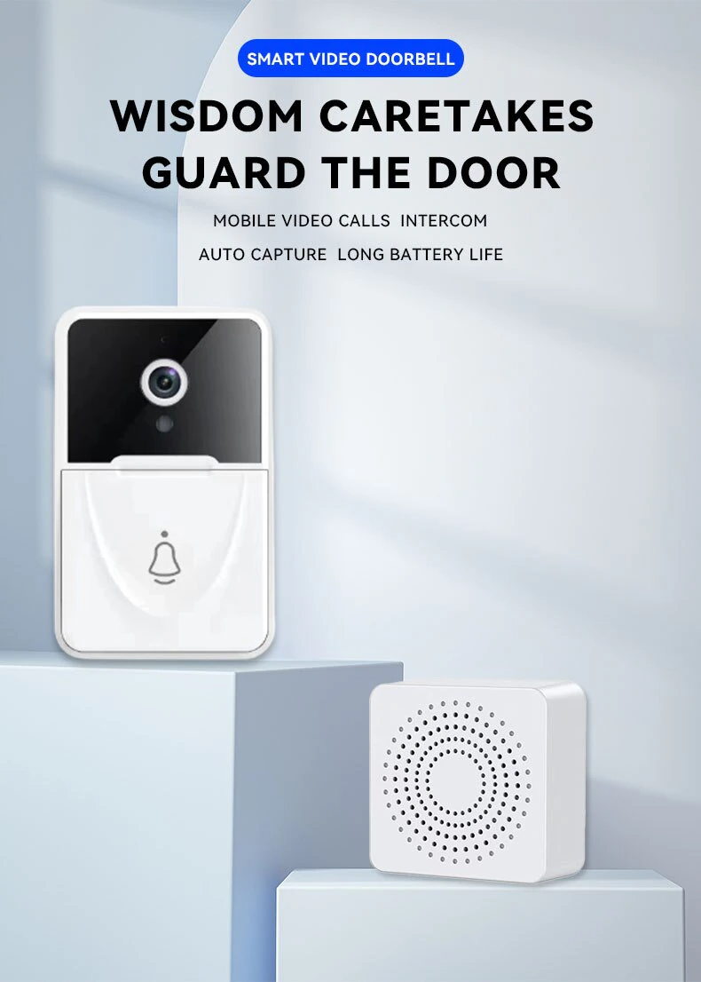 Wireless Smart Video Doorbell with Chime