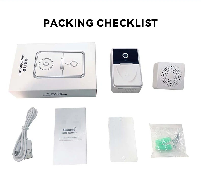 Wireless Smart Video Doorbell with Chime