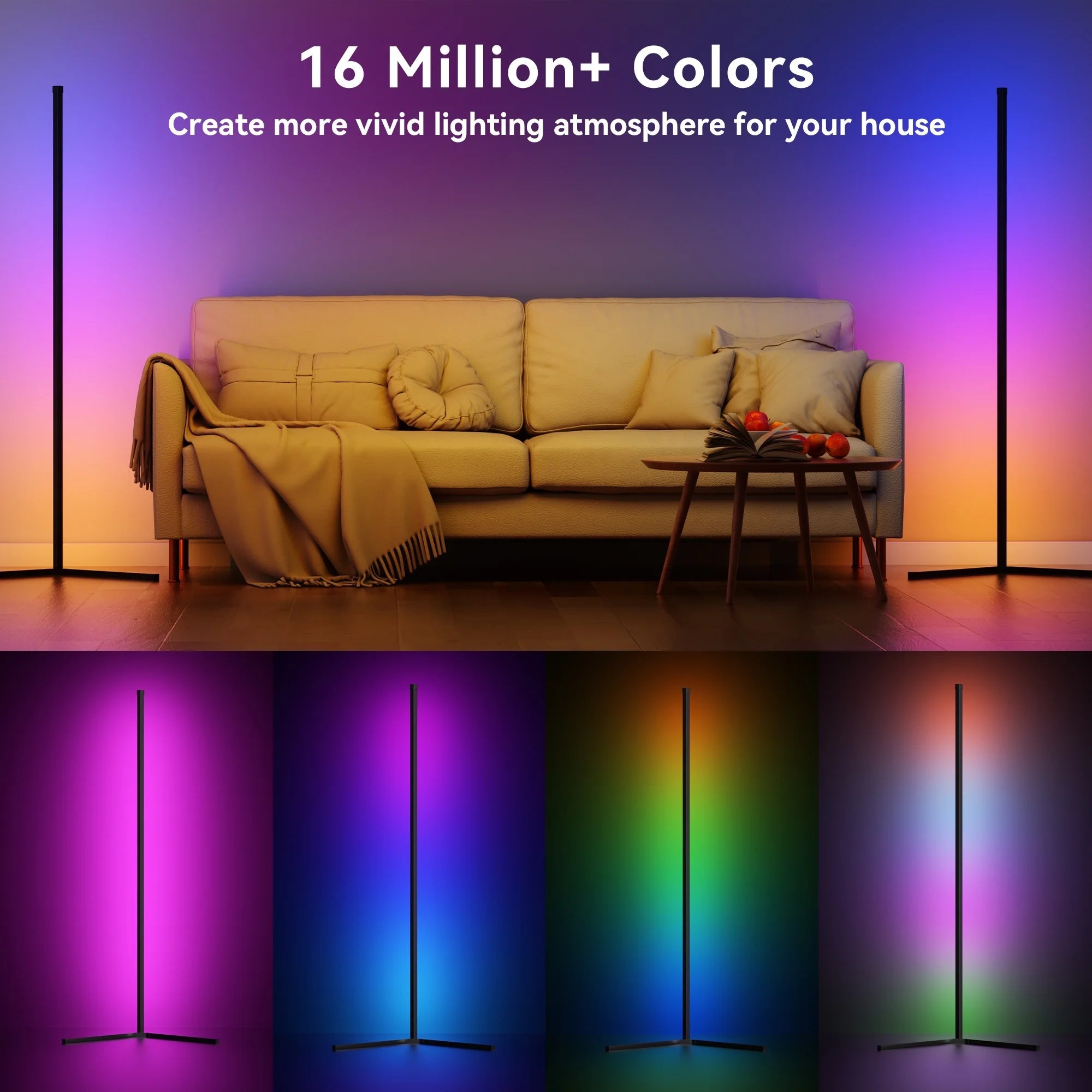 LumeSync Smart RGB Corner Floor Lamp