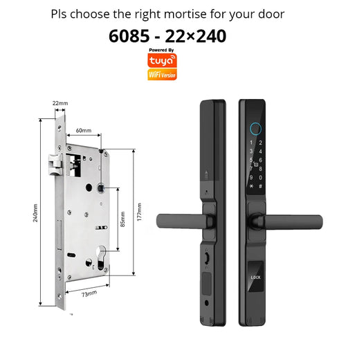 TuyaSafe Waterproof Smart Fingerprint Lock