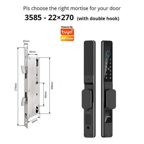 TuyaSafe Waterproof Smart Fingerprint Lock