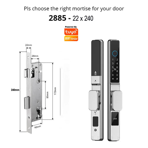 TuyaSafe Waterproof Smart Fingerprint Lock
