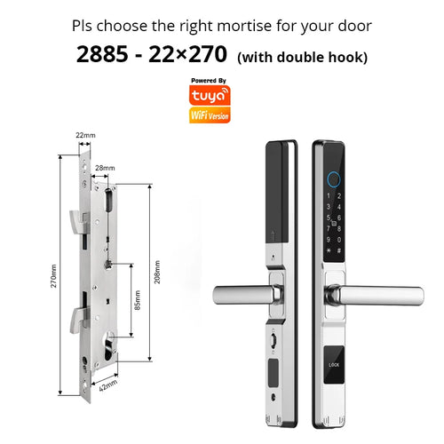 TuyaSafe Waterproof Smart Fingerprint Lock