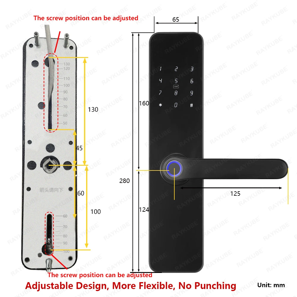 RAYKUBE F7 Smart Fingerprint Door Lock