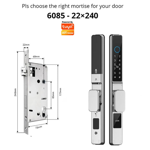TuyaSafe Waterproof Smart Fingerprint Lock
