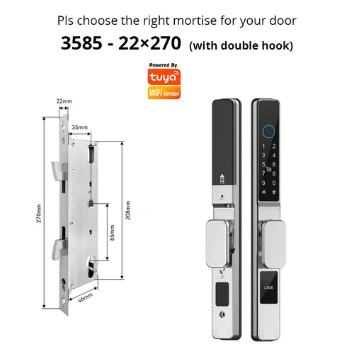TuyaSafe Waterproof Smart Fingerprint Lock