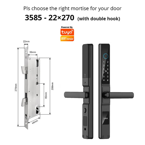 TuyaSafe Waterproof Smart Fingerprint Lock