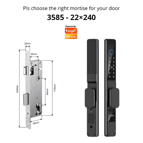 TuyaSafe Waterproof Smart Fingerprint Lock
