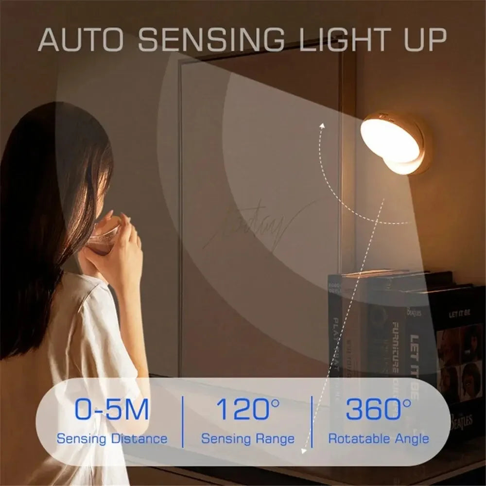 GlowEase USB Rechargeable Motion Sensor Night Light