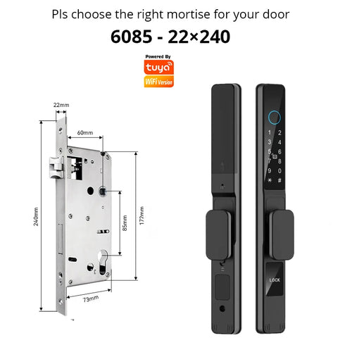 TuyaSafe Waterproof Smart Fingerprint Lock