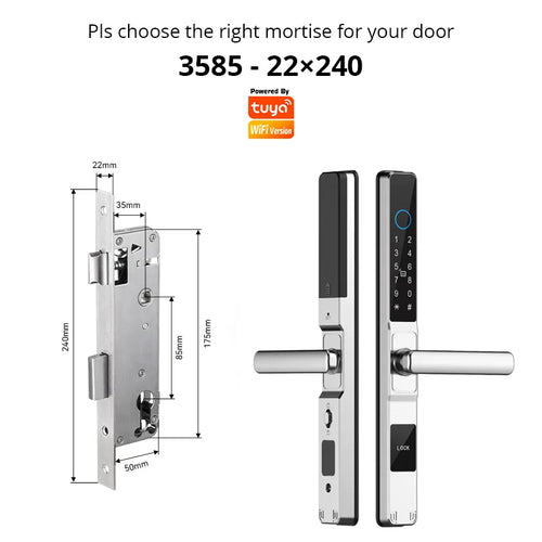 TuyaSafe Waterproof Smart Fingerprint Lock
