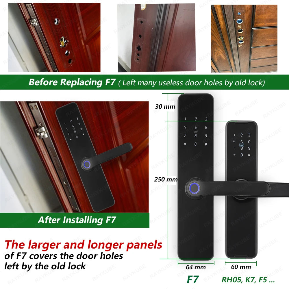 RAYKUBE F7 Smart Fingerprint Door Lock