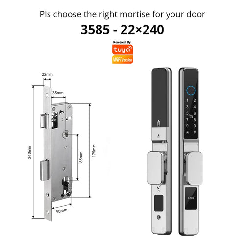 TuyaSafe Waterproof Smart Fingerprint Lock