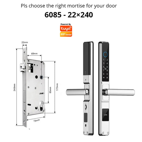 TuyaSafe Waterproof Smart Fingerprint Lock