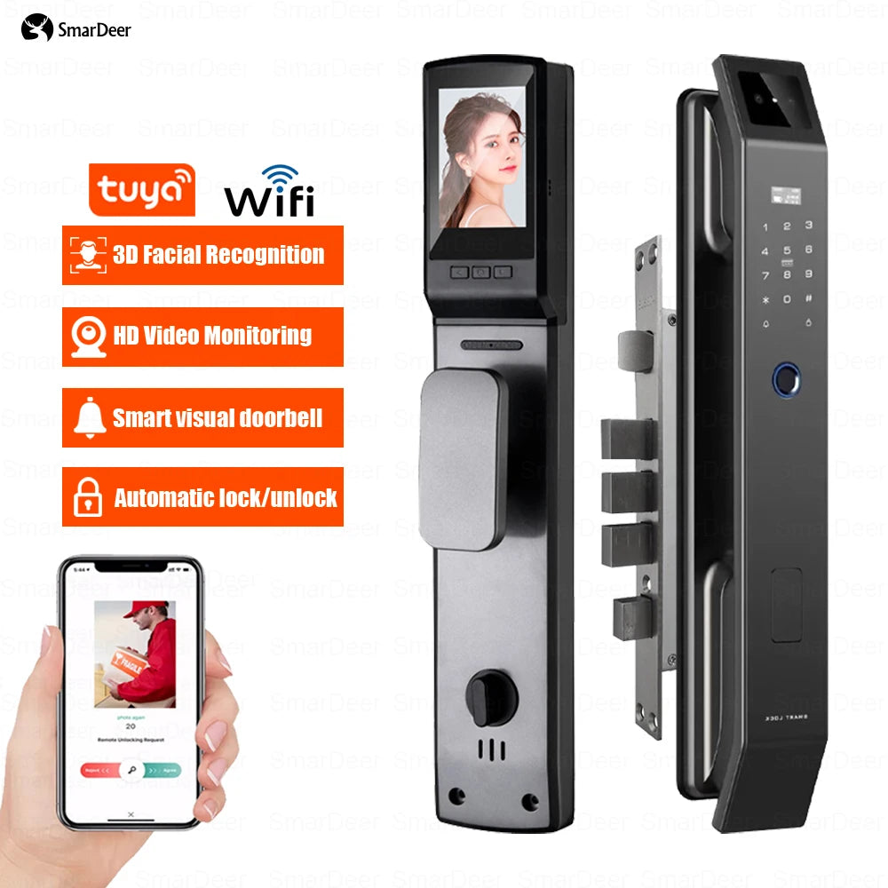 SmaerDeer Smart Lock with 3D Facial Recognition