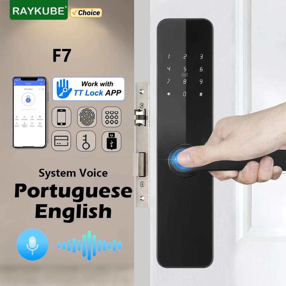 RAYKUBE F7 Smart Fingerprint Door Lock