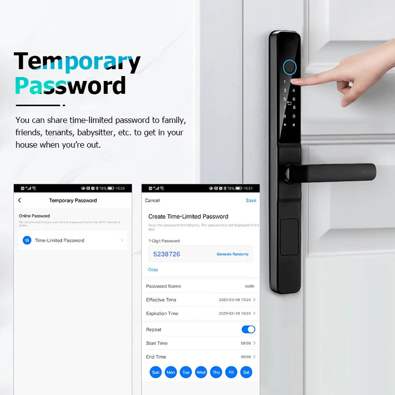 TuyaSafe Waterproof Smart Fingerprint Lock