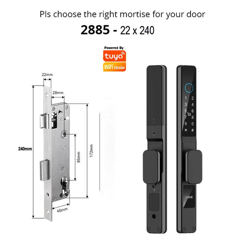 TuyaSafe Waterproof Smart Fingerprint Lock