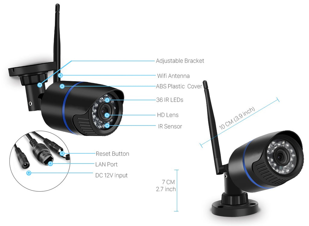 HomeGuard Wireless Security indoor/outdoor Camera