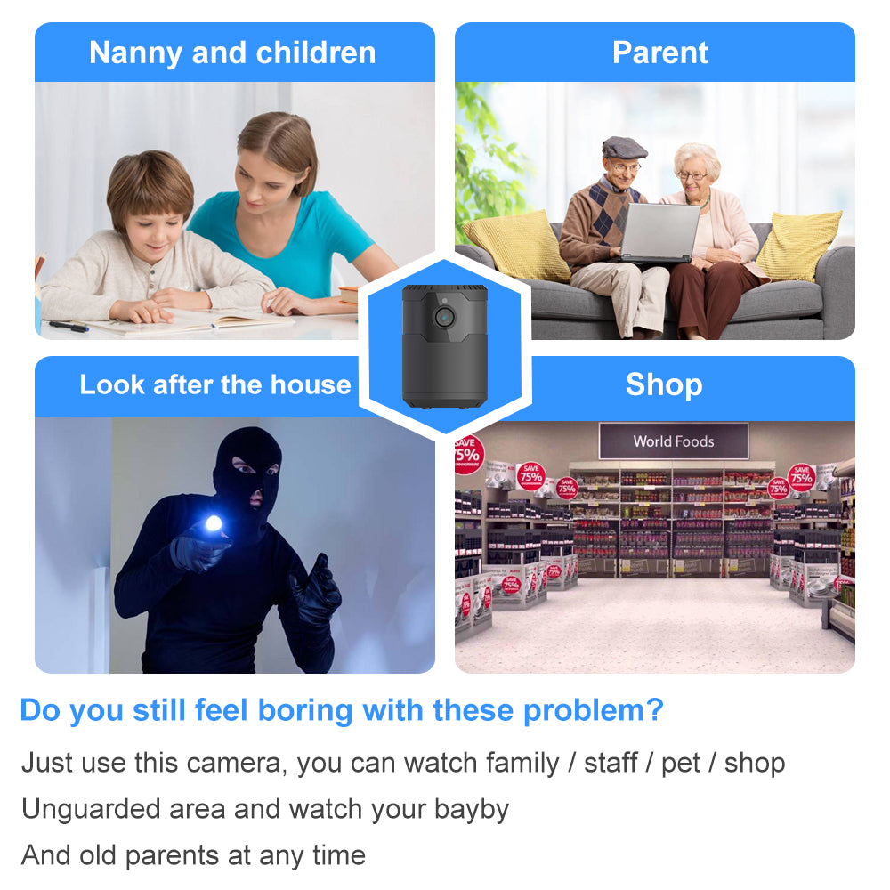 Wireless Mini WiFi Camera (HD 1080P | Night Vision | Smart Security)