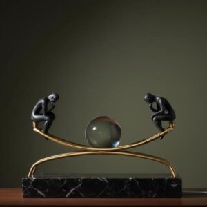 Elegant thinker sculpture