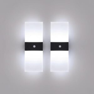 LuxeAura Motion-Sensing Rechargeable LED Wall Sconce Set